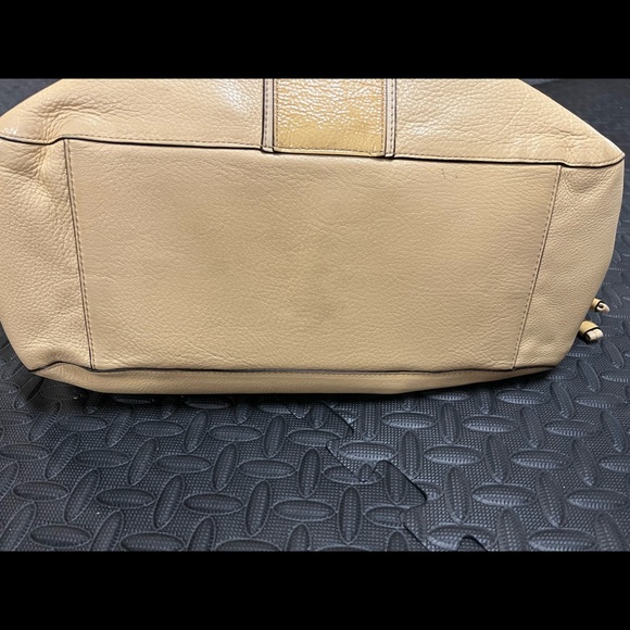 COACH COLETTE LG PEBBLED LEATHER STRIPE TOTE - Picture 7 of 10